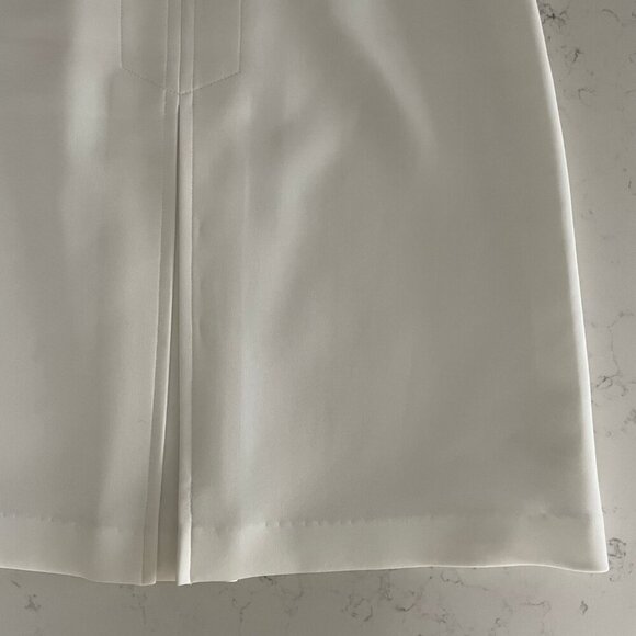 Judith & Charles Classic A-Line Lined Triacetate Poly Blend Skirt White Sz 10 - Picture 2 of 12
